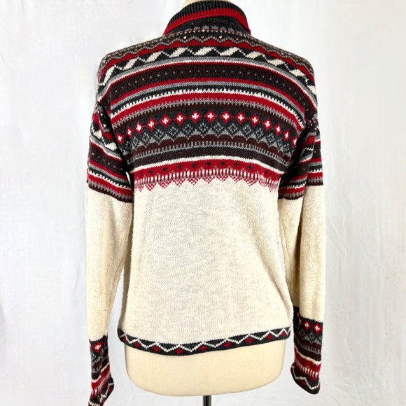 Vintage 1996 SML Sport Sweater S/M Jacket w Mitten Pockets Front Zipper Cardigan - Picture 3 of 15